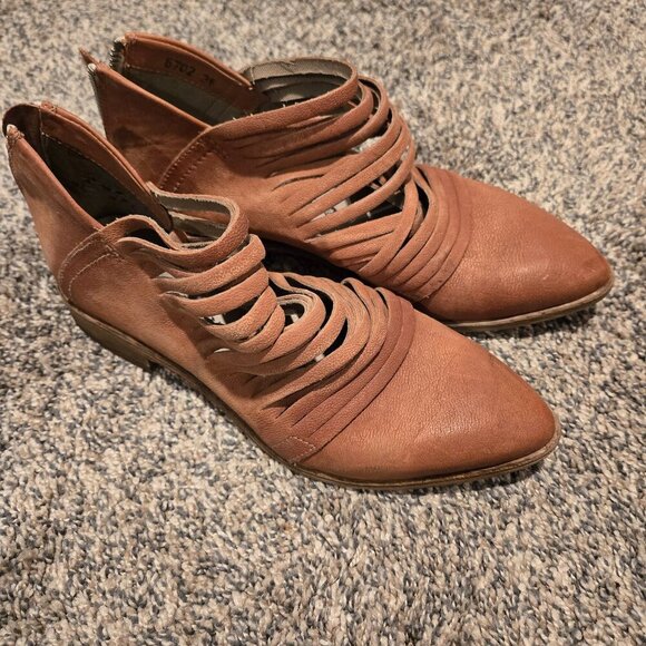 Free People Lost Valley Ankle Booties Brown 36/5.5-6 - Picture 1 of 8